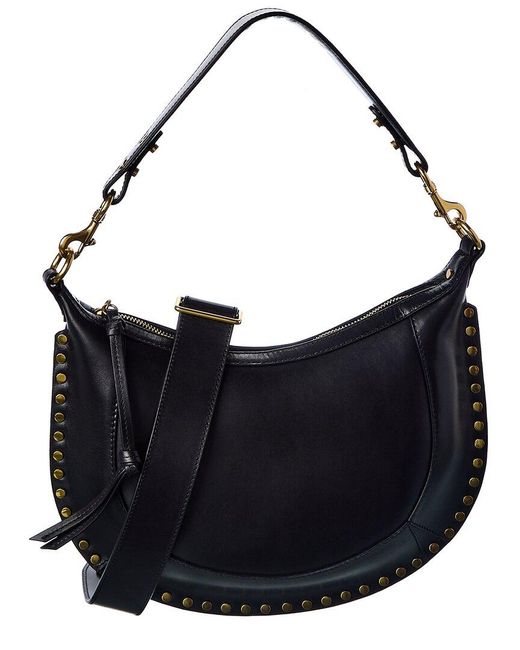 Isabel Marant Naoko Leather Shoulder Bag in Black - Lyst