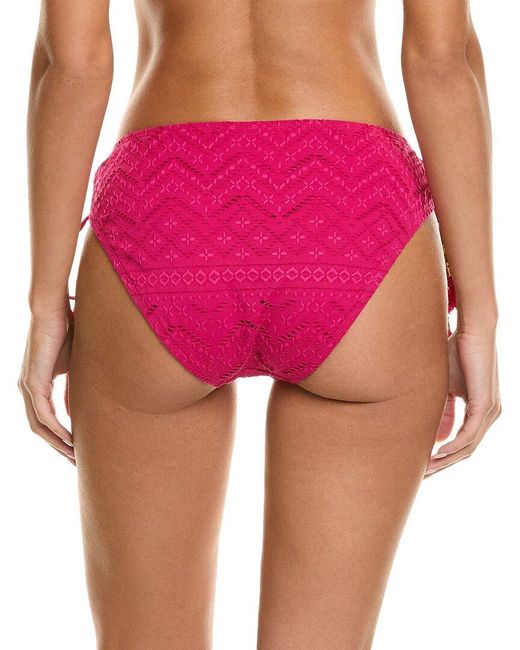 La Blanca Pink Salt Adjustable Loop Hipster Bikini Bottom