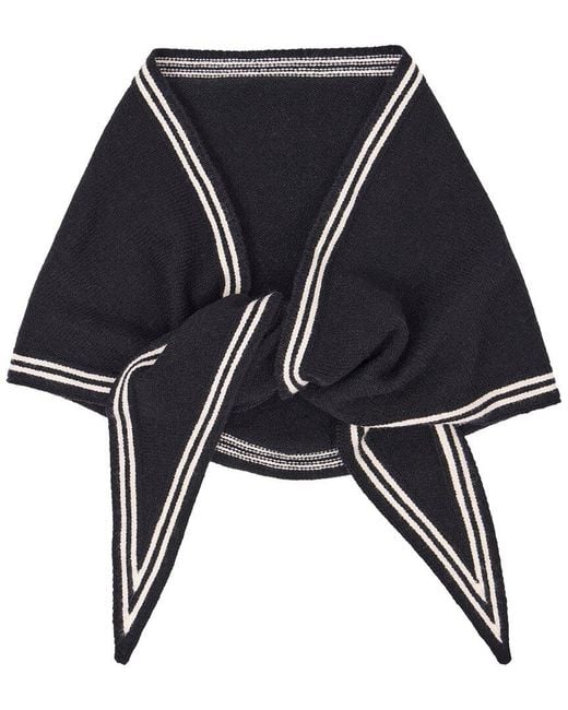 Saachi Black Solid Triangle Scarf