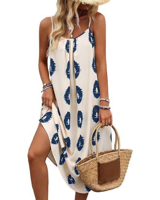 CAMILA BLANCO Blue Midi Dress