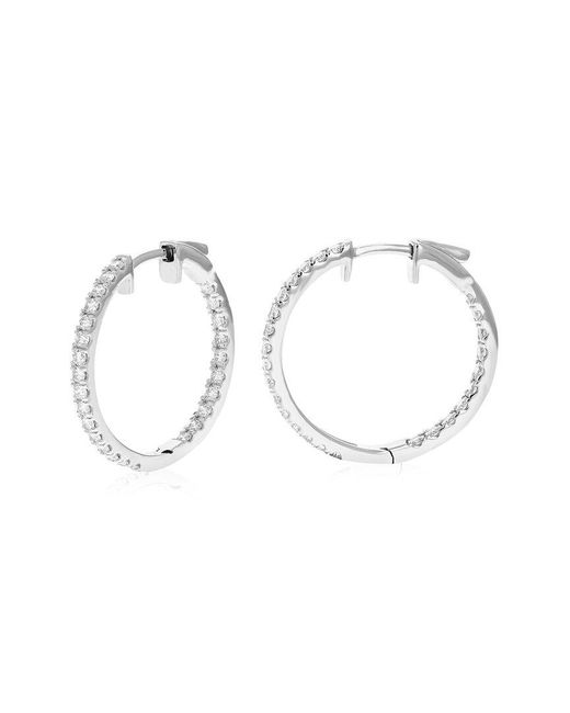 Amairah White 14K 1.00 Ct. Tw. Lab-Grown Diamond Hoops
