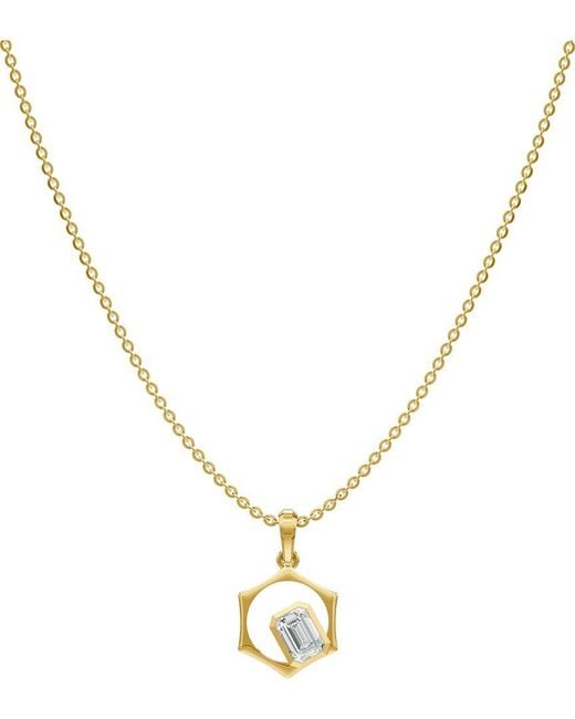 Lab Grown Diamonds Metallic 18K Over 1.00 Ct. Tw. Lab-Grown Diamond Necklace