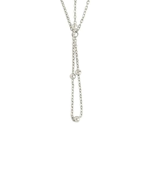 Sterling Forever White Myrna Beaded Layered Body Chain