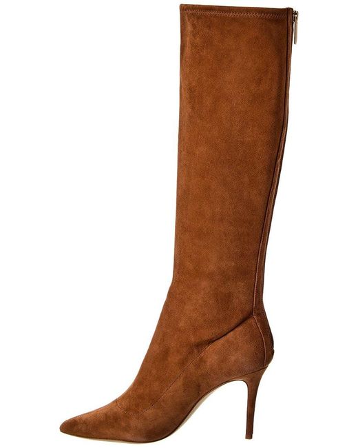 L'Agence Brown Giverny Knee High Suede Boot