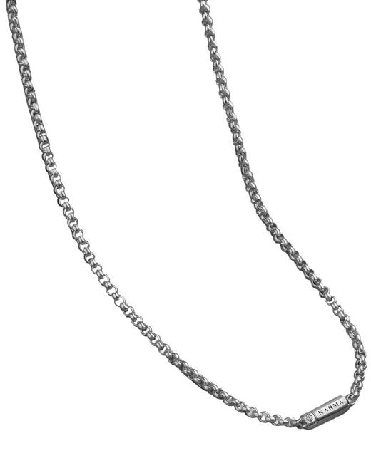 Karma and Luck Metallic Chain Necklace