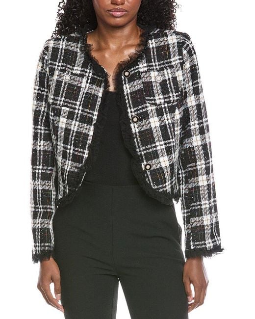 Walter Baker Black Nolita Tweed Jacket