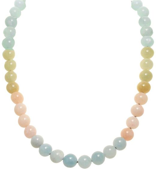 Margo Morrison Metallic Aquamarine & Morganite Necklace