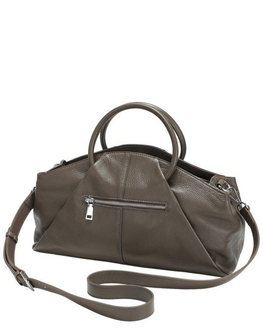 Tiffany & Fred Paris Brown Tiffany And Fred Paris Contemporary Leather Top Handle Tote