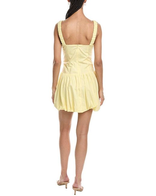 REVERIEE Yellow Sleeveless Mini Dress
