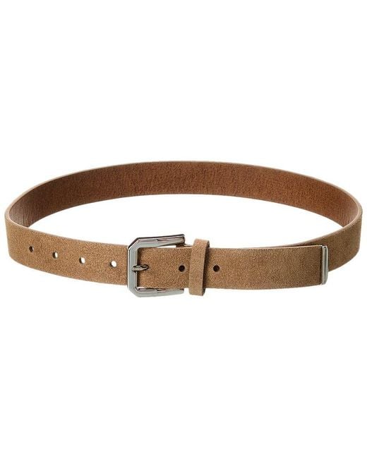 Brunello Cucinelli Brown Suede Belt for men