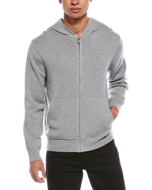 Vince Gray Modern Full-Zip Wool-Blend Hoodie for men