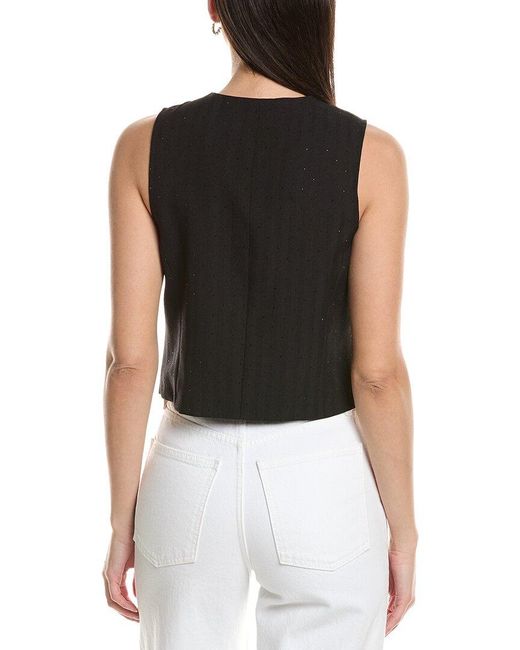 NVLT Black Rhinestone Vest