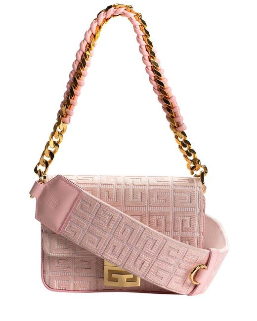Givenchy Pink Canvas 4G Embroidered Crossbody (Authentic Pre-Owned)