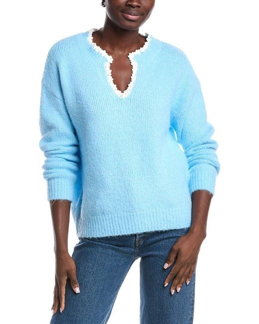 ANNA KAY Blue Estelle Cashmere-Blend Sweater