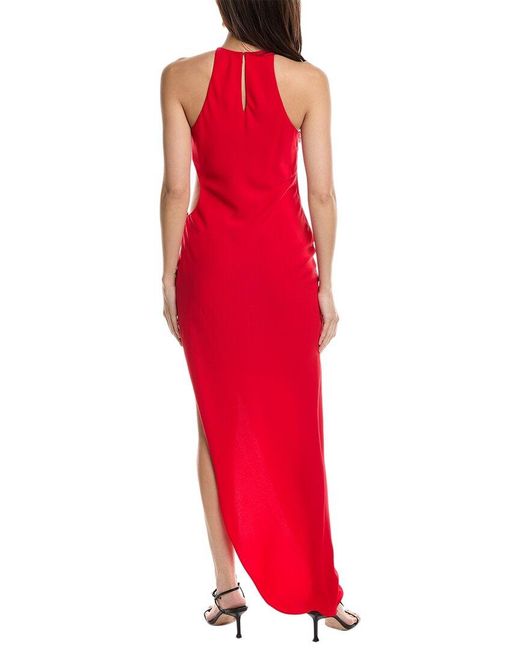 Amanda Uprichard Red Dominica Maxi Dress