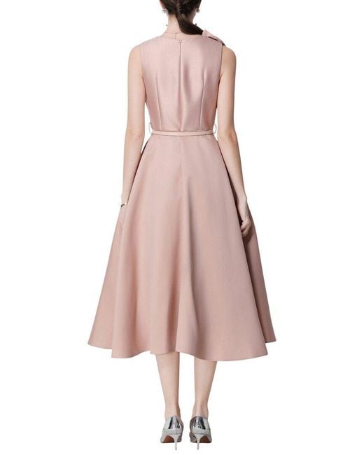 Kaimilan Pink Solid Midi Dress