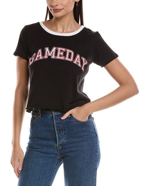 Prince Peter Black Gameday Oversized Crop T-Shirt