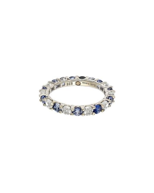 Suzy Levian White 18k & Silver 2.32 Ct. Tw. Sapphire Eternity Band