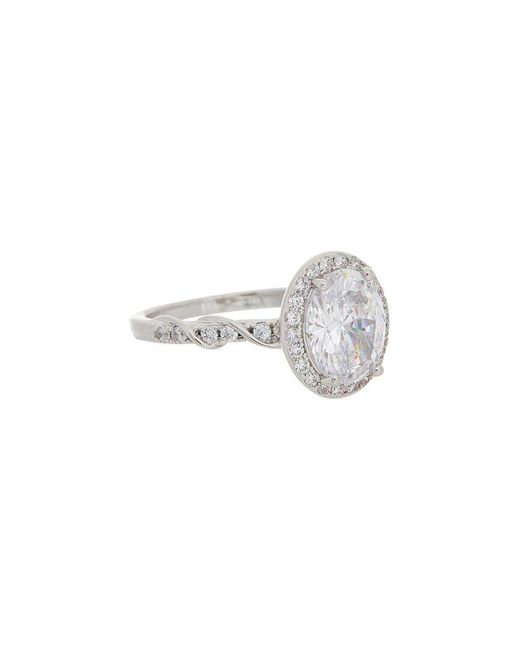 Juvell White 18K Plated Topaz Cz Ring