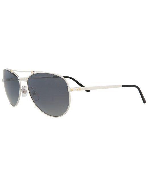 Cartier Blue Unisex Ct0083s 59mm Polarized Sunglasses