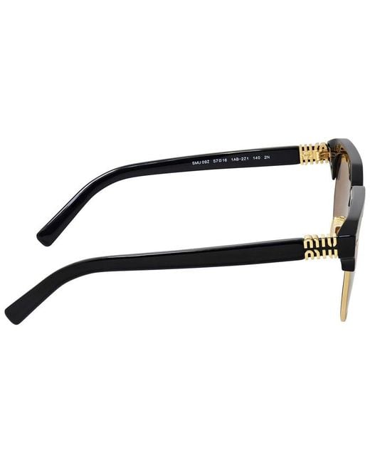 Miu Miu Black 57Mm Sunglasses