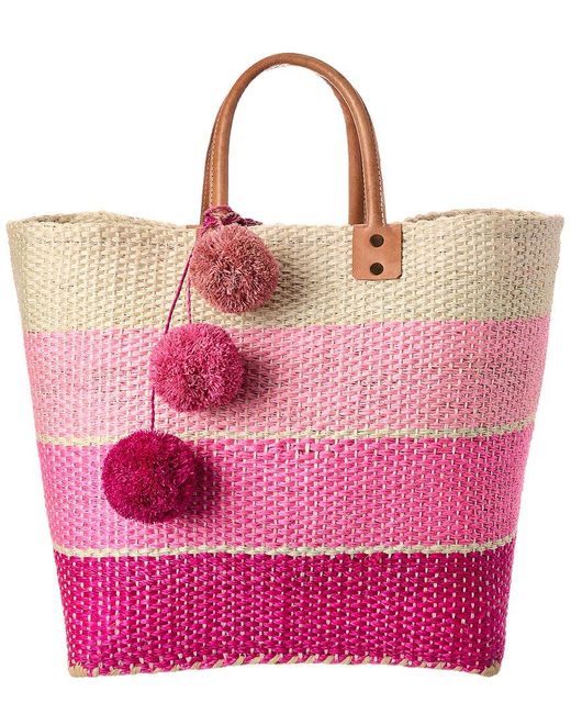 Mar Y Sol Pink Samana Sisal Tote