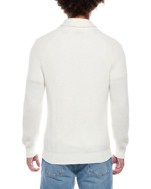 Brunello Cucinelli White Knit Cardigan for men