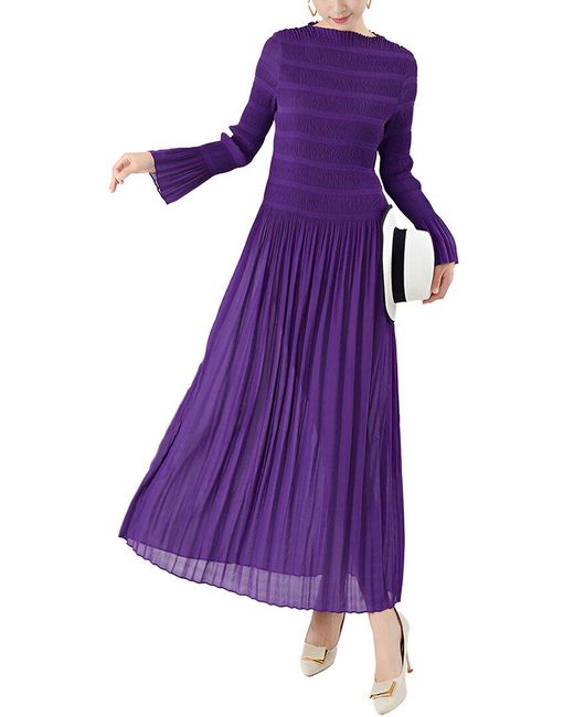 Linda Charm Purple Midi Dress