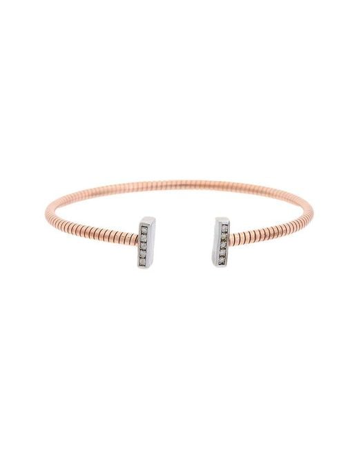 Meshmerise White 18K Over 0.10 Ct. Tw. Diamond Bangle Bracelet