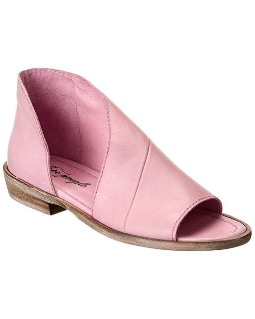 Free People Pink Mont Blanc Leather Sandal