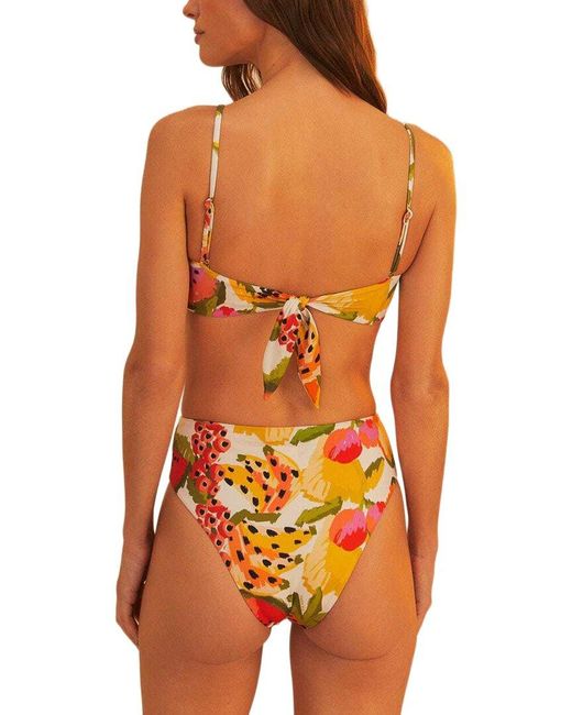 Farm Rio Orange Fruits Paradise High Waist Bikini Bottom