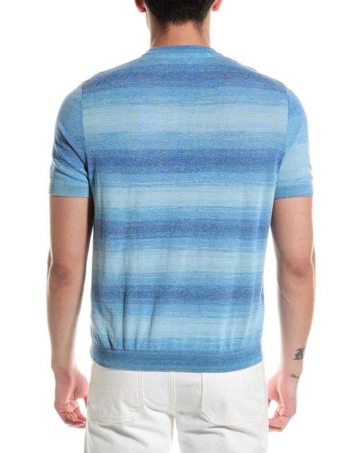 Ted Baker Blue Notte Ombre Knit Polo Shirt for men