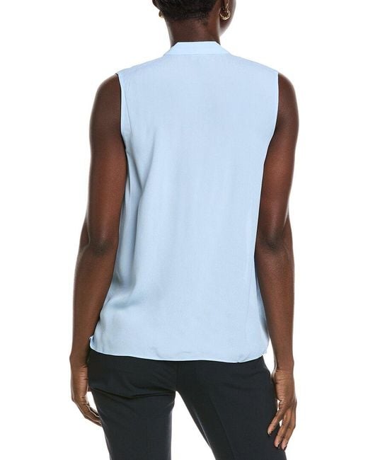 Brooks Brothers Blue Crepe Blouse