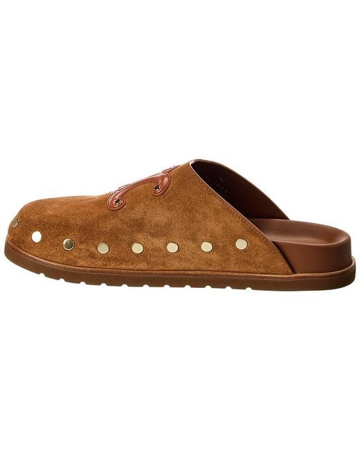 Céline Brown Pitea Suede Clog