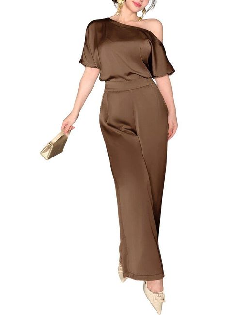 Adele Berto Brown Jumpsuit
