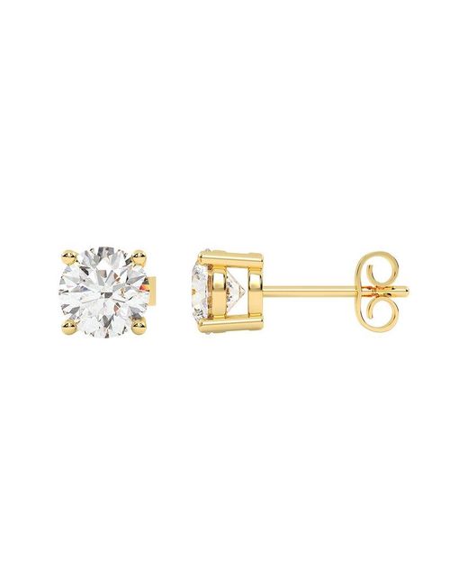 Lab Grown Diamonds Metallic 14K 3.00 Ct. Tw. Lab-Grown Diamond Stud Earring
