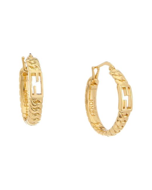 Fendi Baguette Small Earrings in Metallic Lyst UK