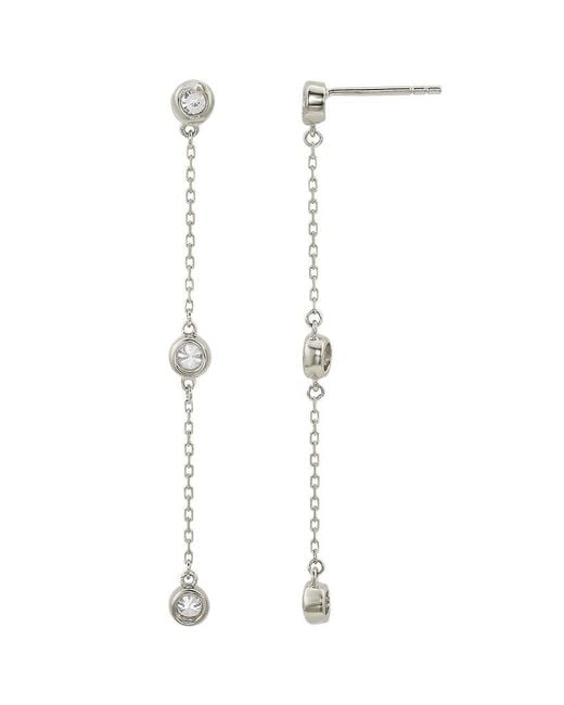 Suzy Levian White 14k 0.40 Ct. Tw. Diamond Station Earrings