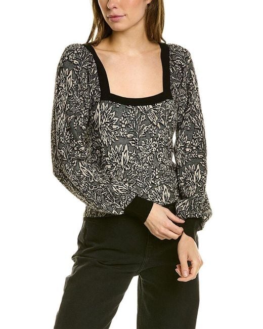 Saltwater Luxe Black Square Neck Sweater