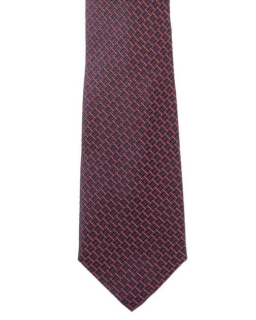 Canali Purple Burgundy Silk Tie for men