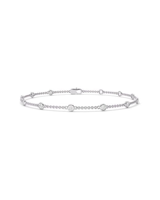 Lab Grown Diamonds White 14K 0.25 Ct. Tw. Lab-Grown Diamond Station Bracelet
