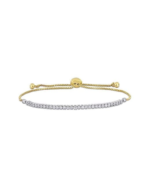 Rina Limor White 14K Two-Tone 0.59 Ct. Tw. Diamond Bolo Bracelet