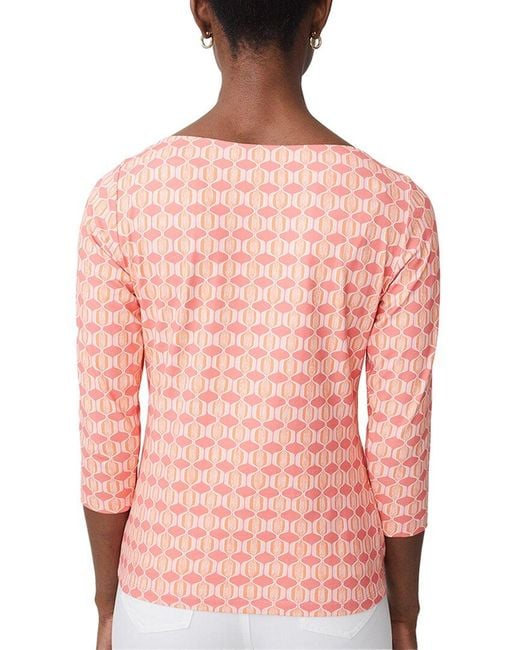 J.McLaughlin Pink Wavesong Knit Top