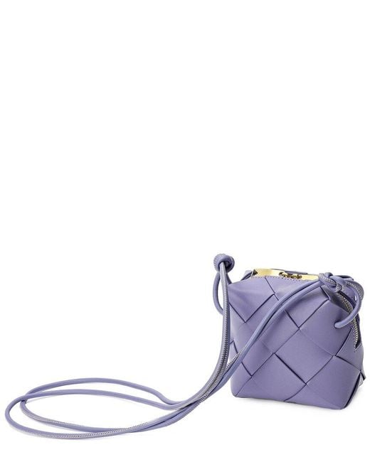 Tiffany & Fred Paris Purple Woven Leather Crossbody