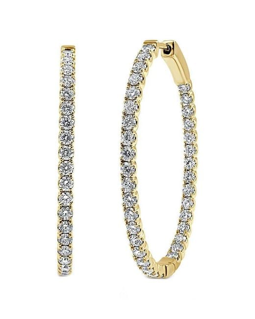 Forever Creations USA Inc. White Forever Creations 14k 0.83 Ct. Tw. Diamond Hoops