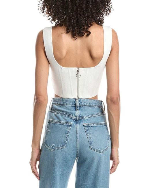 GUIZIO Blue Knitted Corset