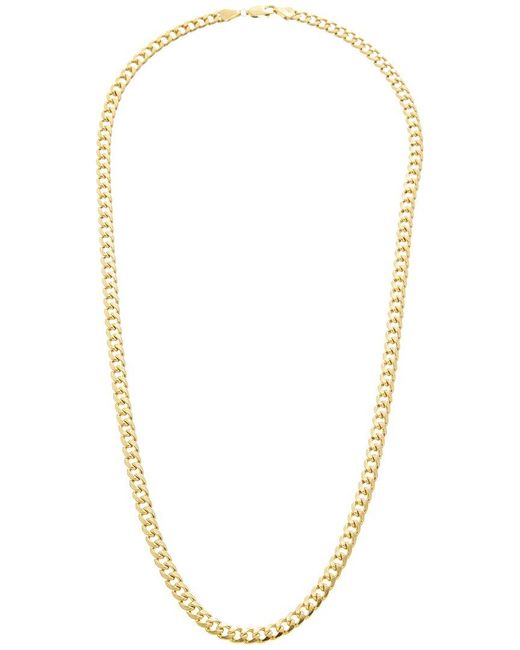 Italian Gold Metallic 14K 5.2Mm Semi-Solid Miami Cuban Necklace