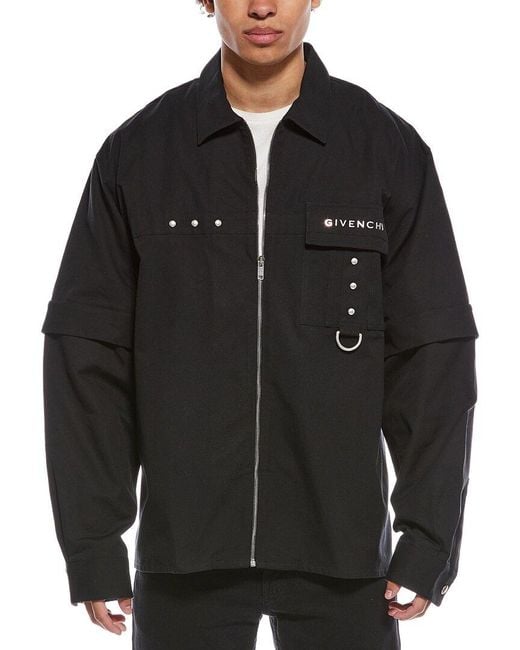 Givenchy Black Signature Zip Overshirt for men