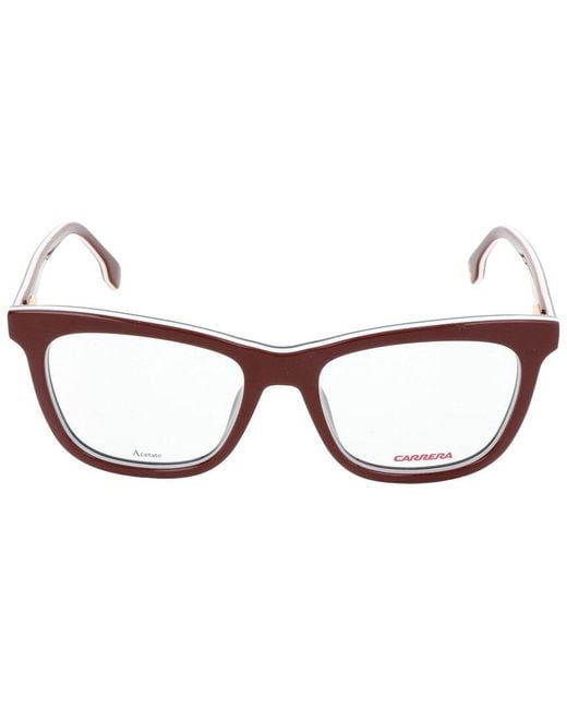 Carrera Brown Rectangular Burgundy Optical Eyeglass Frames for men