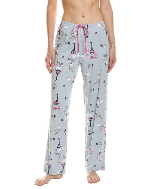Hue Blue Cat Picnic Long Pajama Pant
